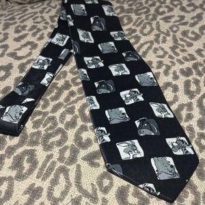 Disney Winnie the Pooh neck tie black & grey monochromatic character necktie